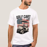 Mari de la vie en chariot de golf Golfeur Amateur