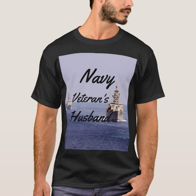 T-shirt Mari de vétéran de la Marine (Devant)