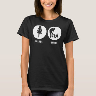 T-shirt Mari De Votre Femme Ma Femme Poulet Fermier Pour