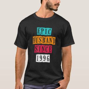 T-shirt Mari épopé depuis 1996 26 Mariage Anniversaire Vi