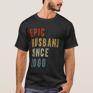 T-shirt Mari épopé depuis 2000 Couple 24ème mariage Annive
