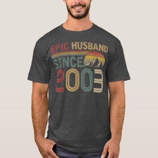 T-shirt Mari épopé depuis 2003 19e anniversaire de Mariage