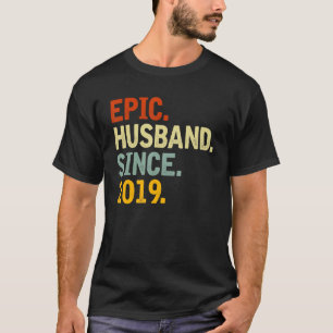 T-shirt Mari épopé depuis 2019 3e anniversaire de Mariage