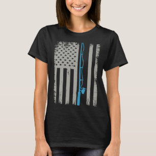 T-shirt Mari Épouse patriotique usa drapeau américain pêch