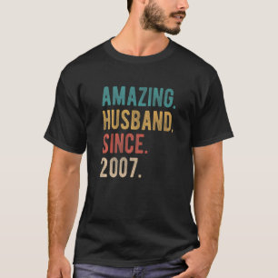 T-shirt Mari Extraordinaire depuis 2007 15ème Mariage Aniv