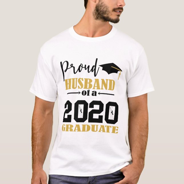 T-shirt Mari fier d'un diplômé de 2020 (Devant)