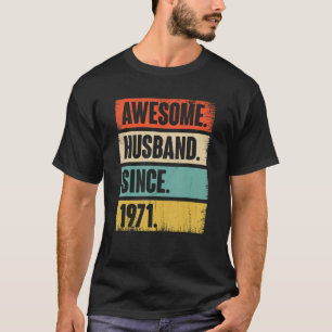 T-shirt Mari génial depuis 1971 51 Anniversaire Mariage