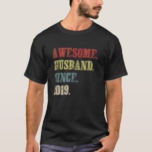T-shirt Mari génial depuis 2019 3 Mariage anniversaire