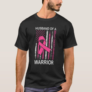 T-shirt Mari Homme D'Un Guerrier Sensibilisation Au Cancer