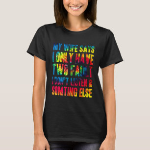T-shirt Mari Ma Femme Dit Que Je N'Ai Que Deux Faux Valent