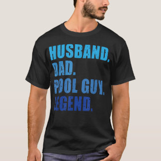 T-shirt Mari Papa Garçon de Piscine Légende Drôle