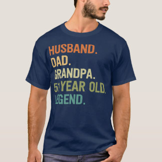 T-shirt Mari papa grand-père 51 ans 51e anniversaire père