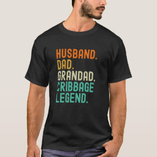 T-shirt Mari Papa Grand-Père Légende du Cribbage