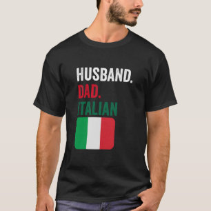 T-shirt Mari Papa Italien Italie Drapeau Design cadeau pou