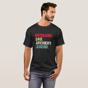 T-shirt Mari papa légende tir à l'arc cible rétro vintage