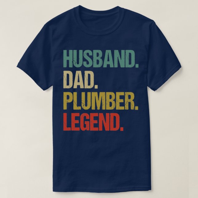 T-shirt Mari papa Plumber Légende Funny Plumber (Design devant)