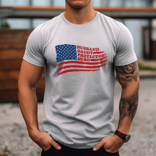 T-shirt Mari Papa Protecteur Héros