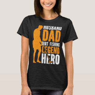 T-shirt Mari Papa Terre Légende De Pêche Héros Détecteur D
