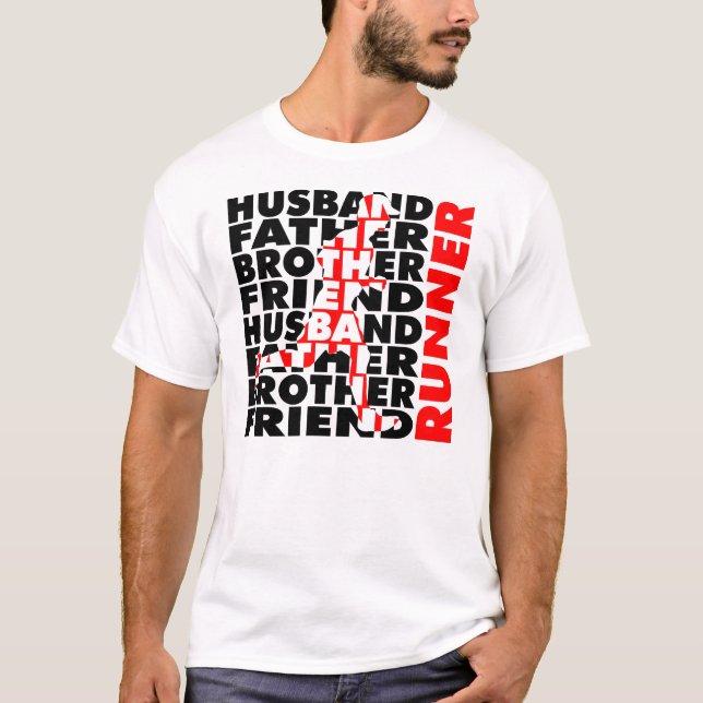 T-shirt Mari, père, COUREUR (Devant)