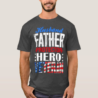 T-shirt Mari Père Protecteur Héros Vétéran Père Jour des P