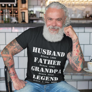 T-shirt Mari personnalisé Père Grand-père Fête des pères d