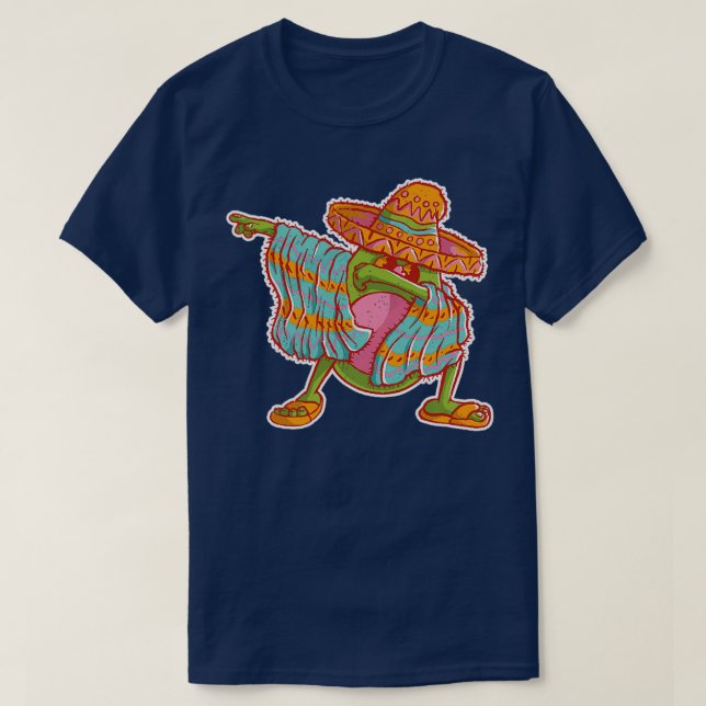 T-shirt Mariachi avocado plonger amoureux de l'avocat (Design devant)