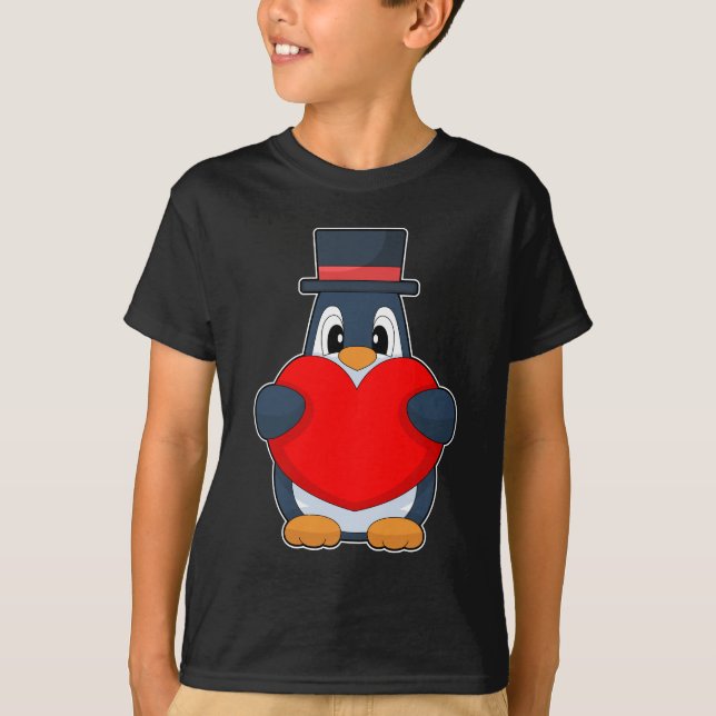 T-shirt Mariage au cœur du manchot (Devant)