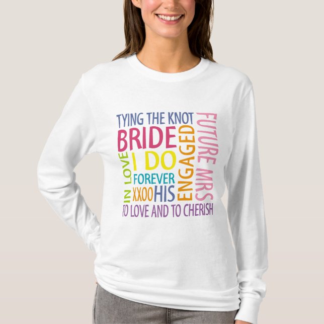 T-shirt Mariage Bride Sentiments (Devant)