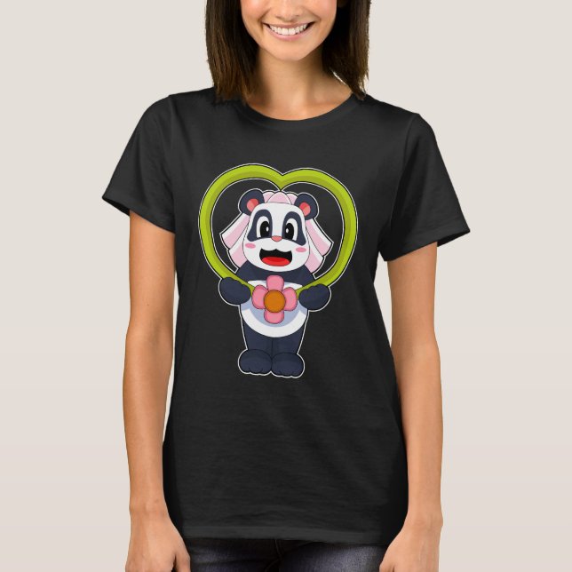 T-shirt Mariage coeur de mariée Panda (Devant)