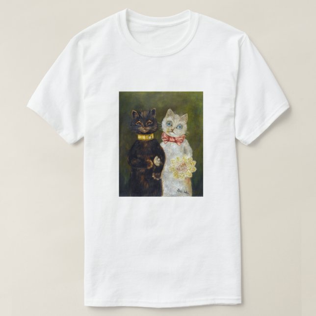 T-shirt Mariage de chat, Mariage, Mariée, Mariée, Louis Wa (Design devant)
