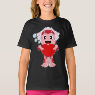 T-shirt Mariage de coeur de mariée d'Octopus