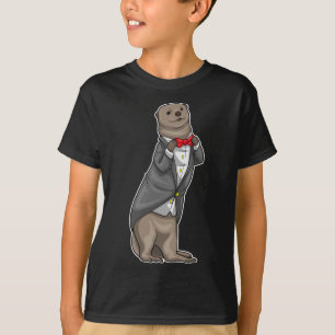 T-shirt Mariage de Cravate Otter Groom Bow