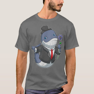 T-shirt Mariage de fleurs de baleines