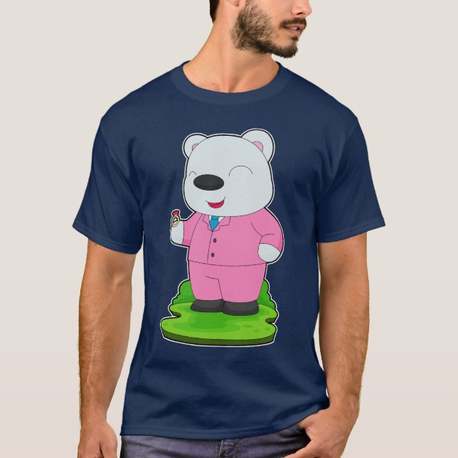 T-shirt Mariage de l'anneau de mariage de l'époux ours pol (Devant)