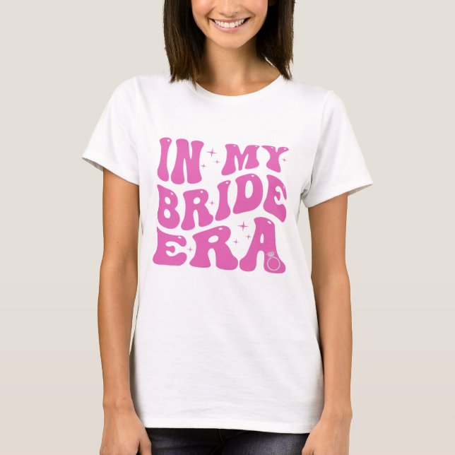 T-shirt Mariage de l'ère des mariées roses (Devant)