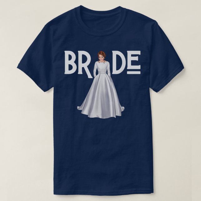 T-shirt Mariage de mariée de jour Valentines épouse amour  (Design devant)