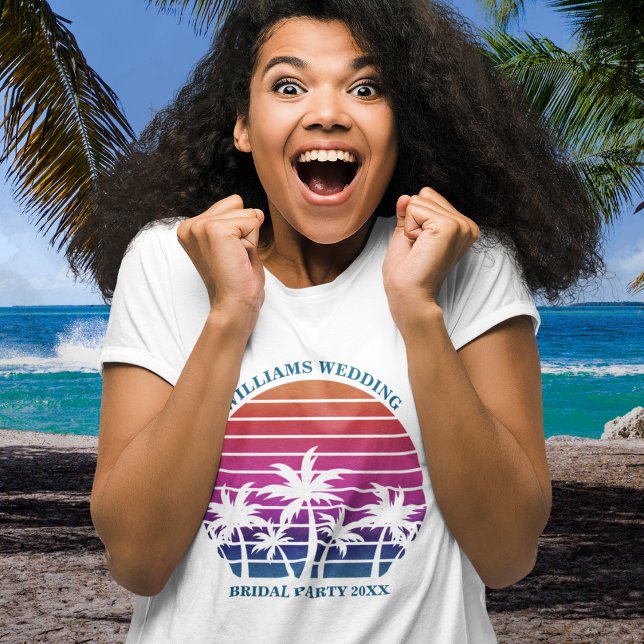 T-shirt Mariage de plage mariée mariée à la fête de mariée (Créateur téléchargé)