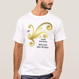 T-shirt Mariage de tourbillon d'or