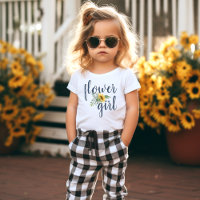 T-shirt Mariage de tournesol fille mignonne