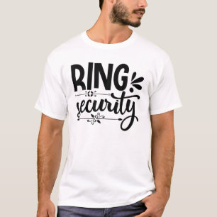 T-shirt Mariage Fiançailles de sécurité Mens Ring Correspo