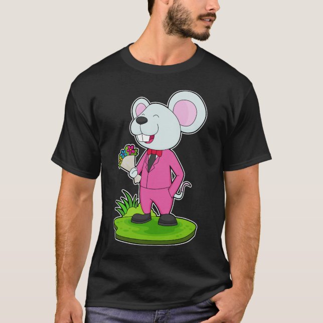 T-shirt Mariage Fleur de chambre de la souris (Devant)
