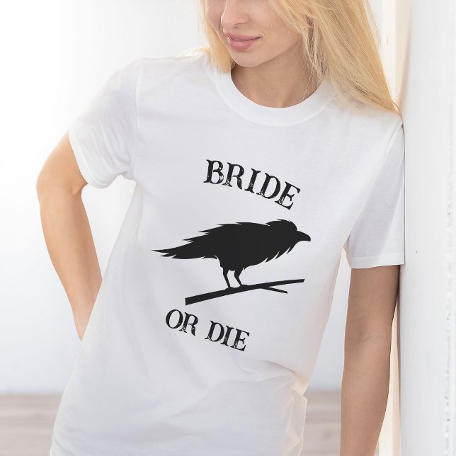 T-shirt Mariage gothique Bachelorette Party Crow personnal (Créateur téléchargé)