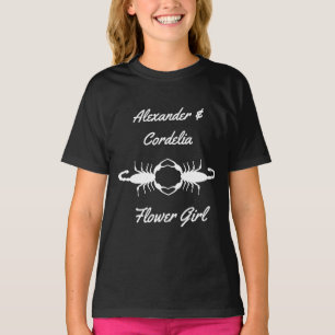 T-shirt Mariage gothique blanc Scorpions personnalisés Fil