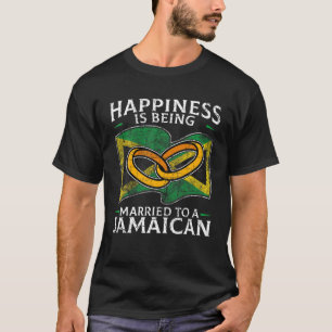 T-shirt Mariage jamaïcain Jamaïque mariage héritage drapea