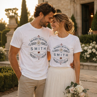 T-shirt Mariage personnalisé avec nom de famille