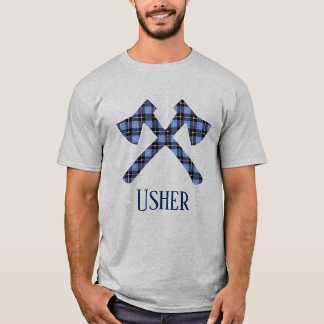 T-shirt Mariage Usher à double axe (Devant)