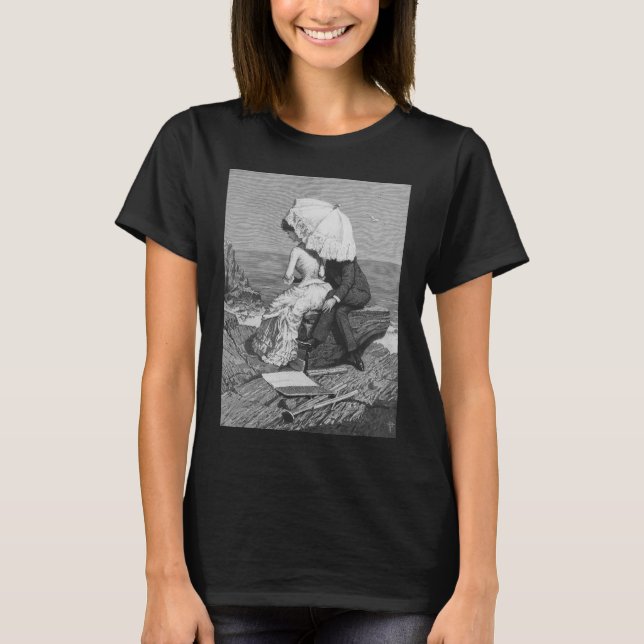 T-shirt Mariage vintage, les mariés de la plage (Devant)