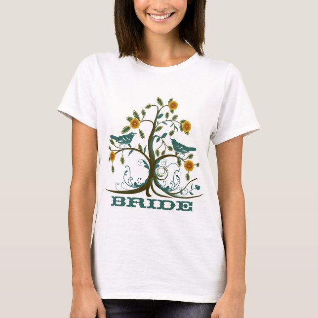 T-shirt Mariages turquoises Inséparables Vintage (Devant)