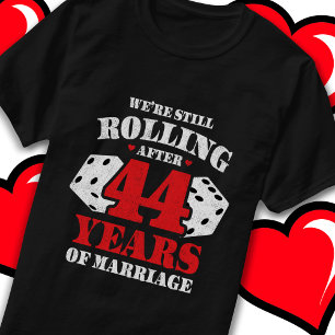 T-shirt Marié 44 ans drôle 44ème anniversaire de Mariage