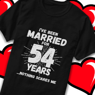 T-shirt Marié 54 ans drôle 54ème anniversaire de Mariage